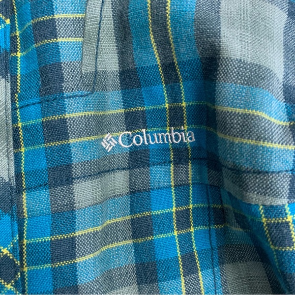 Columbia Omni-Shield Blue Plaid Wool Blend Hooded Coat Size XL - Picture 6 of 11